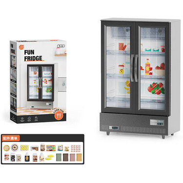 21Pcs Multi-functional Pretend Fridge With Light & Sound